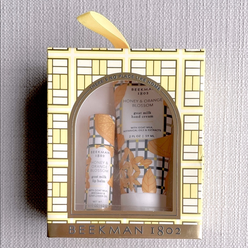 Beekman 1802 Honey & Orange Blossom Hand Cream & lip balm Duo